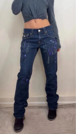True Religion Women's Custom Hand Painted Bootcut Jeans W29L34 — photo 2 of 15
