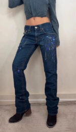 True Religion Women's Custom Hand Painted Bootcut Jeans W29L34 — photo 4 of 15