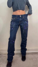 True Religion Women's Custom Hand Painted Bootcut Jeans W29L34 — photo 5 of 15