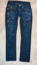 True Religion Women's Custom Hand Painted Bootcut Jeans W29L34 — photo 9 of 15