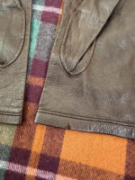 Vintage 90s Brown Women’s Lambskin Leather Gloves Size 8 Soft Grain Minimalist — photo 7 of 9