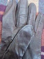 Vintage 90s Brown Women’s Lambskin Leather Gloves Size 8 Soft Grain Minimalist — photo 9 of 9