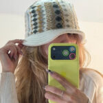 Vintage Wool Blend Fair Isle Bucket Hat Cream Knit Winter Nordic Y2K Unisex