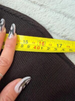 Women's Brown Merino Wool Knit Fitted Coat Fur Penny Lane Afghan Cardigan — photo 13 of 15