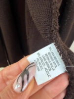 Women's Brown Merino Wool Knit Fitted Coat Fur Penny Lane Afghan Cardigan — photo 7 of 15