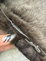 Women's Shearling Sheepskin Fur Cropped Chunky Aviator Jacket — photo 14 of 15