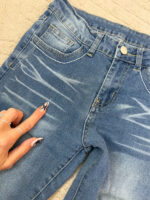 Women's Y2K Flare mid 9”rise blue jeans — photo 10 of 15
