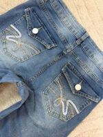 Women's Y2K Flare mid 9”rise blue jeans — photo 13 of 15
