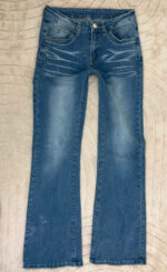 Women's Y2K Flare mid 9”rise blue jeans — photo 8 of 15
